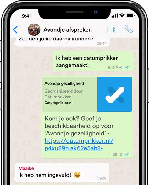 in whatsapp datumprikker|Helpdesk